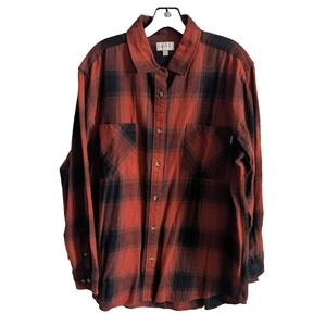 Brixton Bowery‎ Flannel Plaid Long Sleeve Shirt Outdoors Casual Mens Large Skate